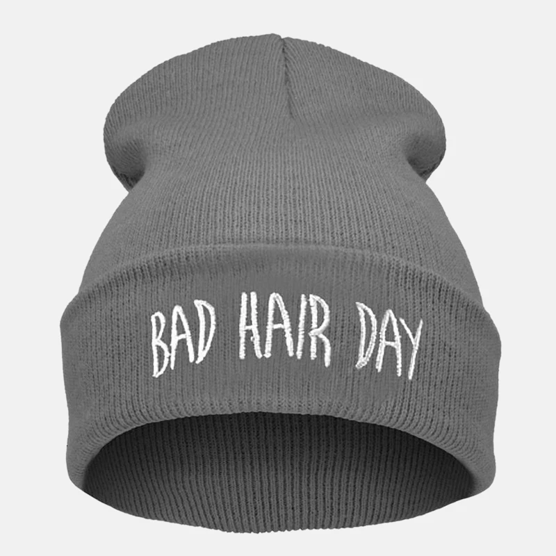 Зимние шапки, вышитая шапочка на каждый день с отворотами, шапки бини для мужчин и женщин, однотонные шапки в стиле хип-хоп - Цвет: 3