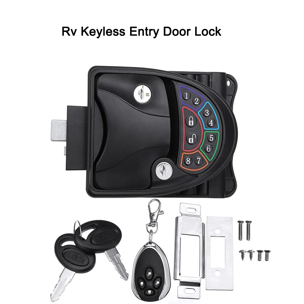 Protective Gasket Screwdriver & 2 Keys 100% Metal Rv Door Lock w/ 2 Fobs and Backlit Keypad 2021 RV Lock Keyless Entry Rv Keyless Entry Door Lock Will Only Fit 2.75 x 3.75 Lock Hole
