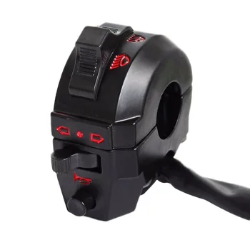 

Motorcycle 7/8" Handlebar Switch 12V DC 8 Pins Control Horn Turn Signal Light High/Low Beam Left Switch Accessories Universal