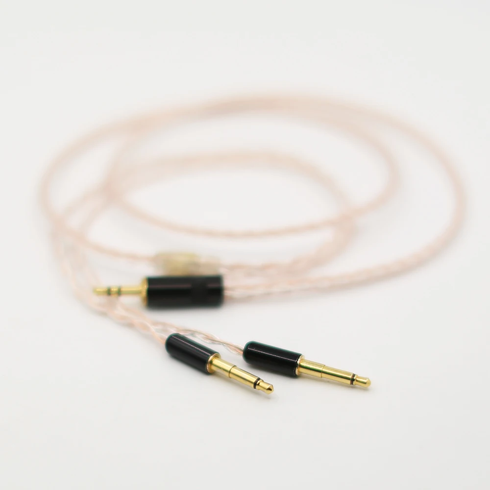 Audiocrast 8cores Headphones Cable 3 5 stereo Audio Plug Audio Upgrade Cable For Meze 99 Classics Focal Elear