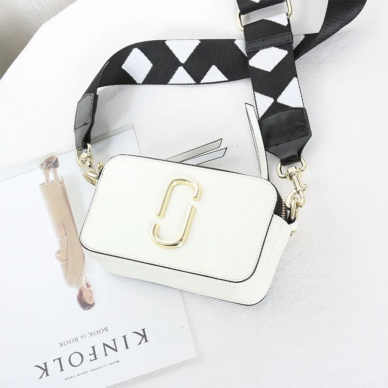 

fashion leather lady bag wide shoulder strap single shoulder bag straddle small square bag