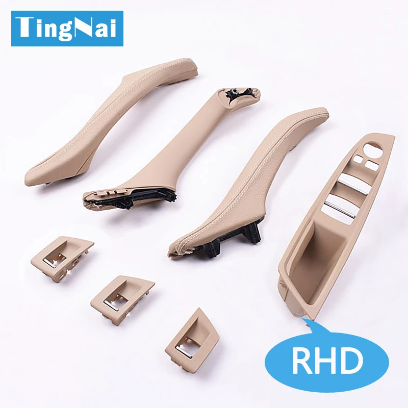 

RHD Right Hand Driver Interior Door Beige Armrest Genuine Leather Pull Handle Set for BMW 5 Series F10 520 523 525 528 530 535