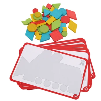 

1Set Montessori Colorful Wooden Jigsaw Puzzle Board Set Baby Educational Wooden Toy For Children Learning Developing Toys