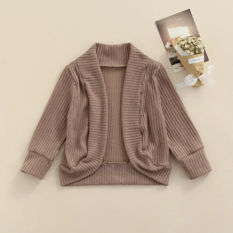 Ma&Baby 1-6Y Children Kid Baby Girls Knitted Cardigan Long Sleeve Sweaters Autumn Spring Clothing Costumes DB88