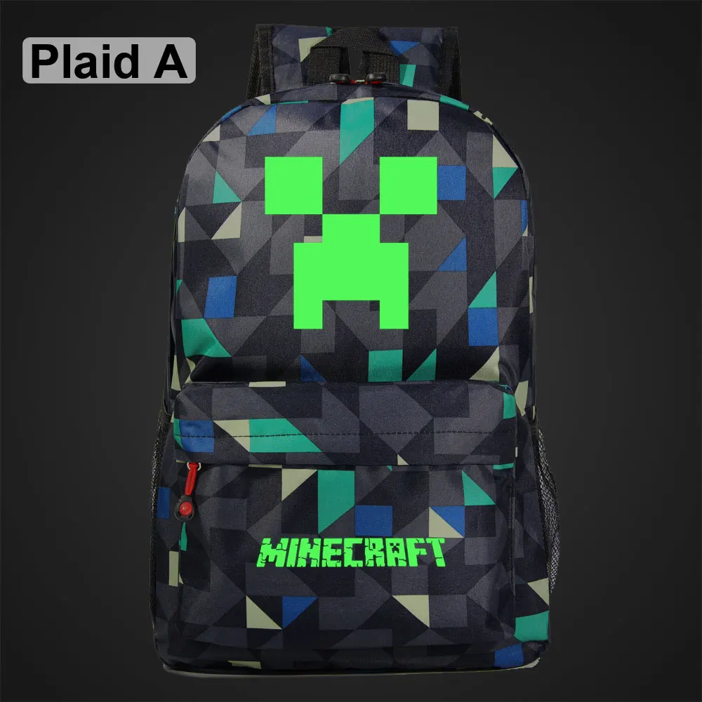 Green Luminous Games Like A Eves Boy Girl Book School Bag Women Bag Pack Teenagers Schoolbags Men Student Backpack - Цвет: 12