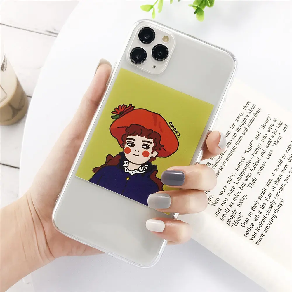 Lovebay для iPhone 11 чехол для телефона забавные художественные картины маслом для iPhone 7 8 6 6s Plus 11 Pro X XR XS Max 5S SE прозрачный мягкий чехол из ТПУ