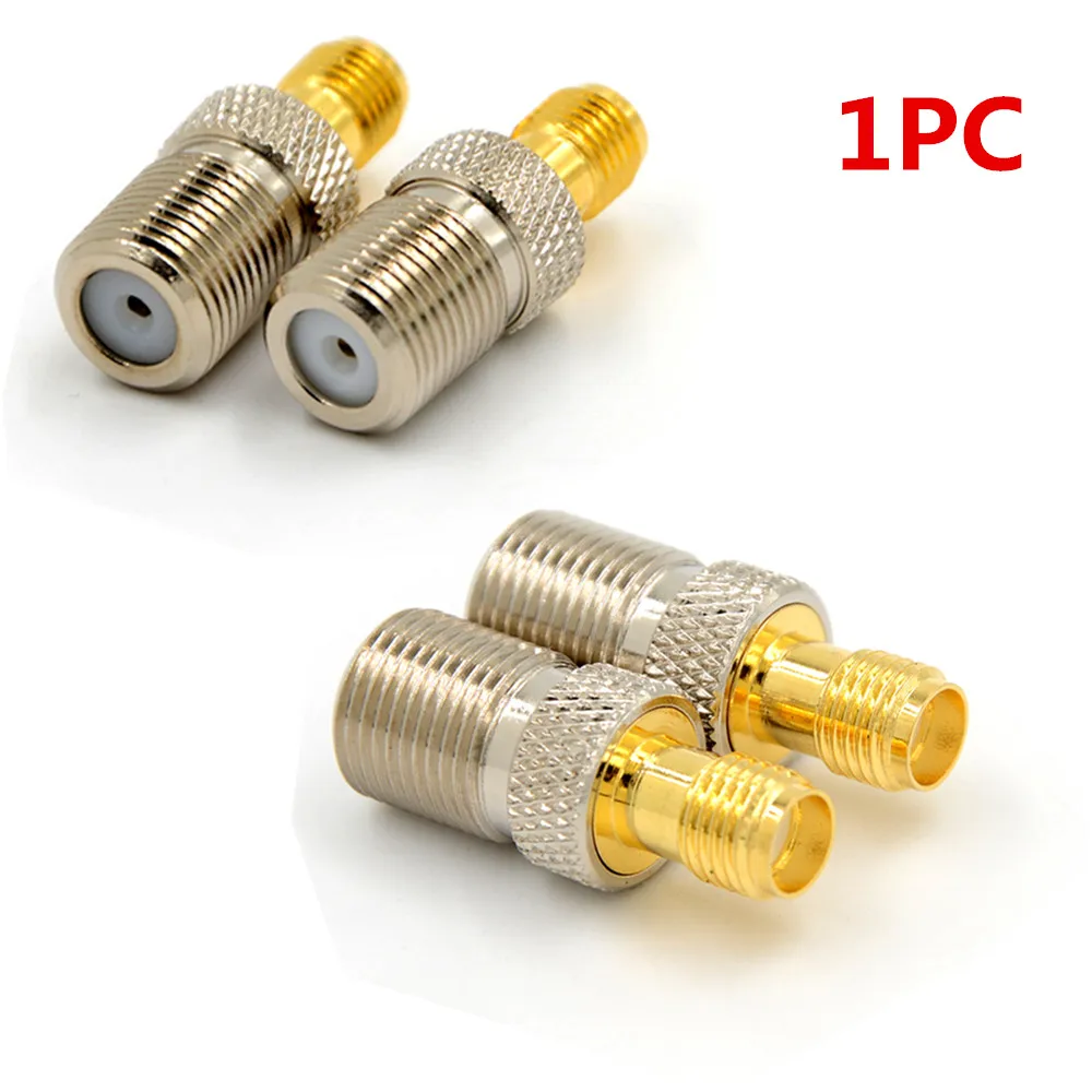 1PC Straight RF Coax Adapter F To SMA Convertor F Female to SMA Female Connector F Type Female Jack To SMA Female Plug