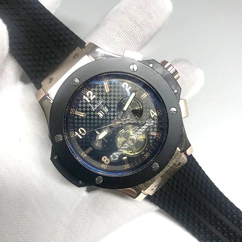 

Men's Mechanical Watch luxury Hollow Dial Fashion Design Visible Mechanical Skeleton Automatic Wristwatch