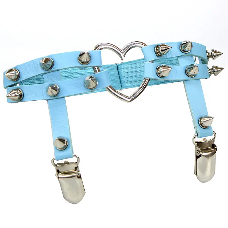 Description Picture 4 of itemFashion Leather Harness Garter Belt Stocking Sexy Women Suspender Body Bondage Leg Strap Cage Waist Band Metal Chains Decoration