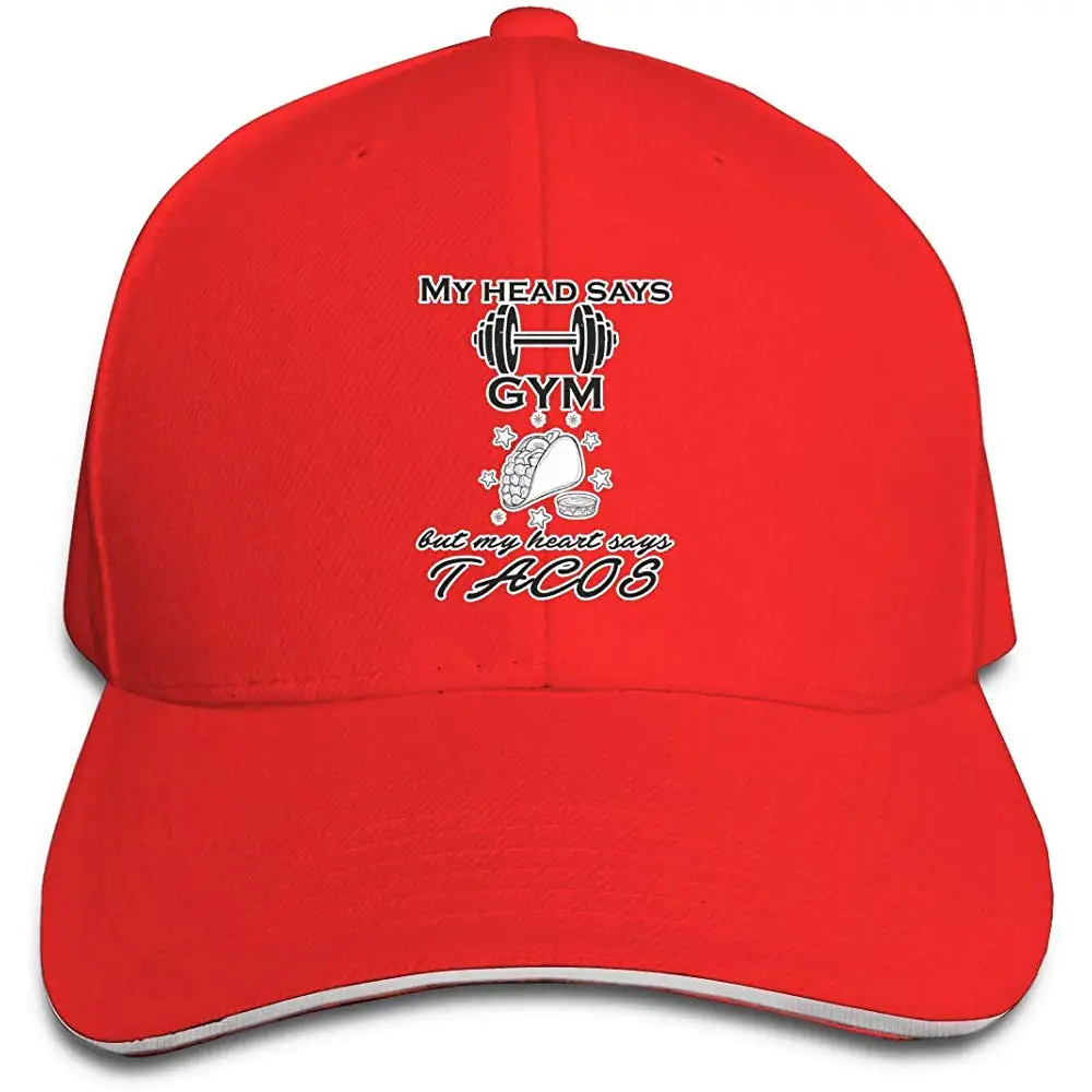 Моя голова-спортзал, а сердце-тако, мужские и женские бейсболки