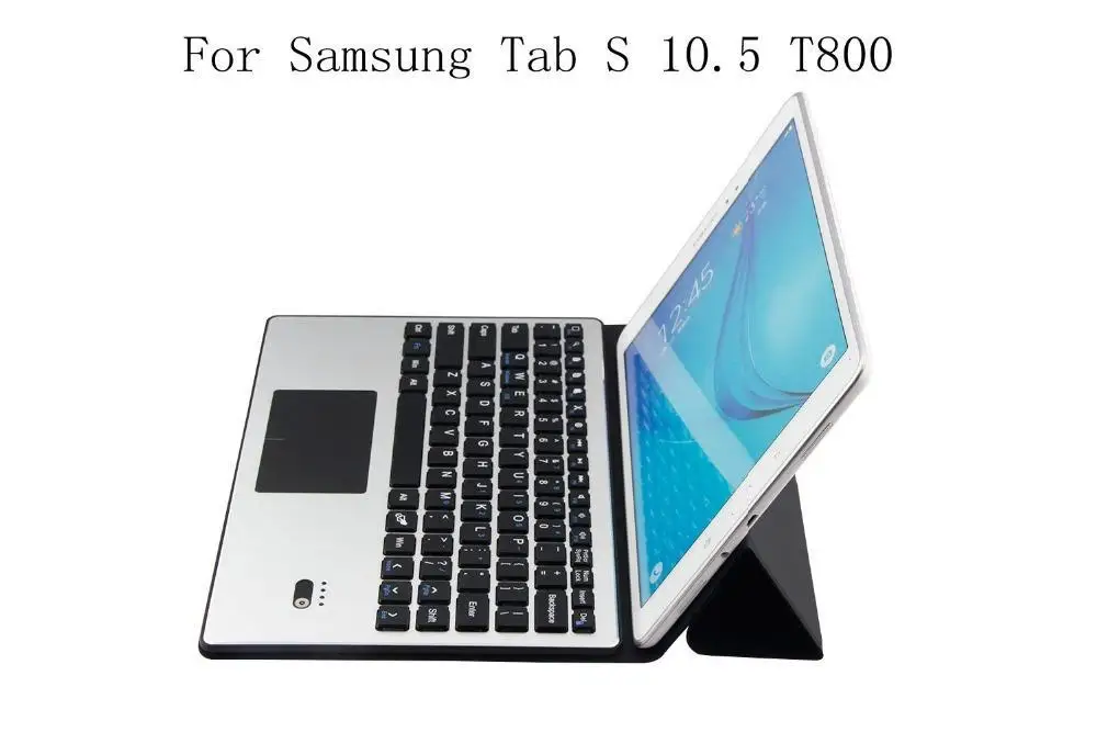 

New Wireless Bluetooth Keyboard PU Leather Cover Case For Samsung Tab S 10.5 T800 Slim Stand Clamshell Tablet Cover+gifts