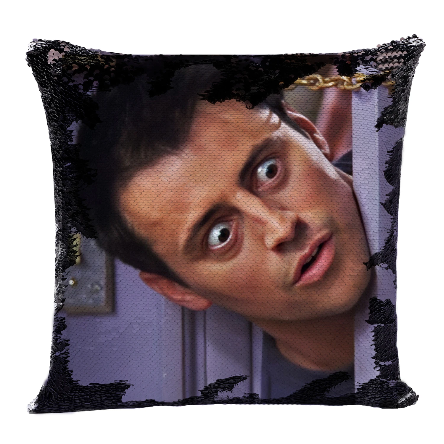 Joey Tribbiani блестящая подушка с пайетками двухцветная подарок для нее волшебная