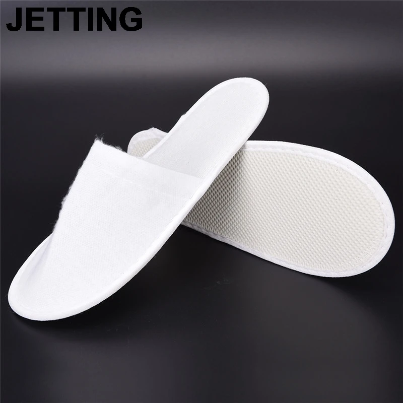 Soft&portable 1 Pair Hotel Travel Spa Disposable Slippers Home Guest Slippers white Spa Guest Shoes High Quality
