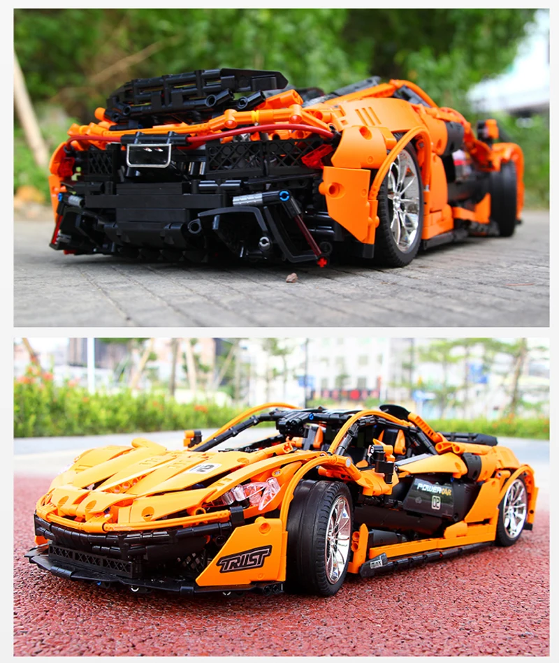 Пресс-форма для King 13090 Супер гоночный автомобиль RC модель Mclaren Совместимость 20087 Technic Voiture Moc-16915 конструкторных блоков, Детские кубики, игрушки подарки