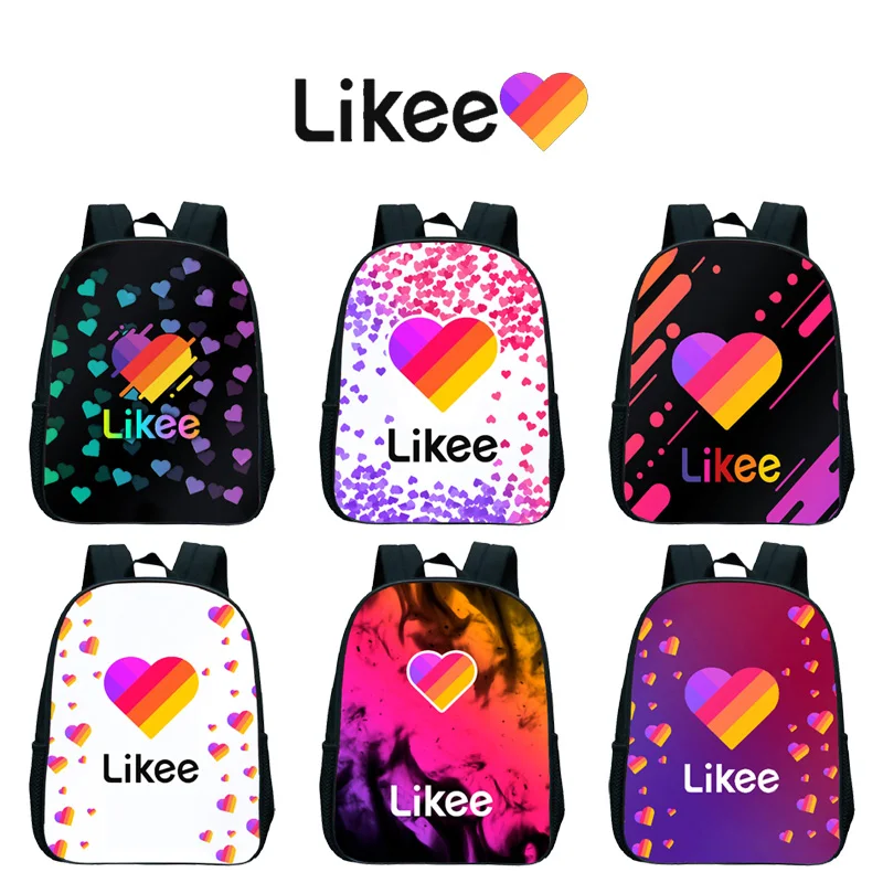 

LIKEE Video App Laptop Bags School Bags for Teenage Likee Schoolbag Full Color Printing Backpack for Student Bookbag