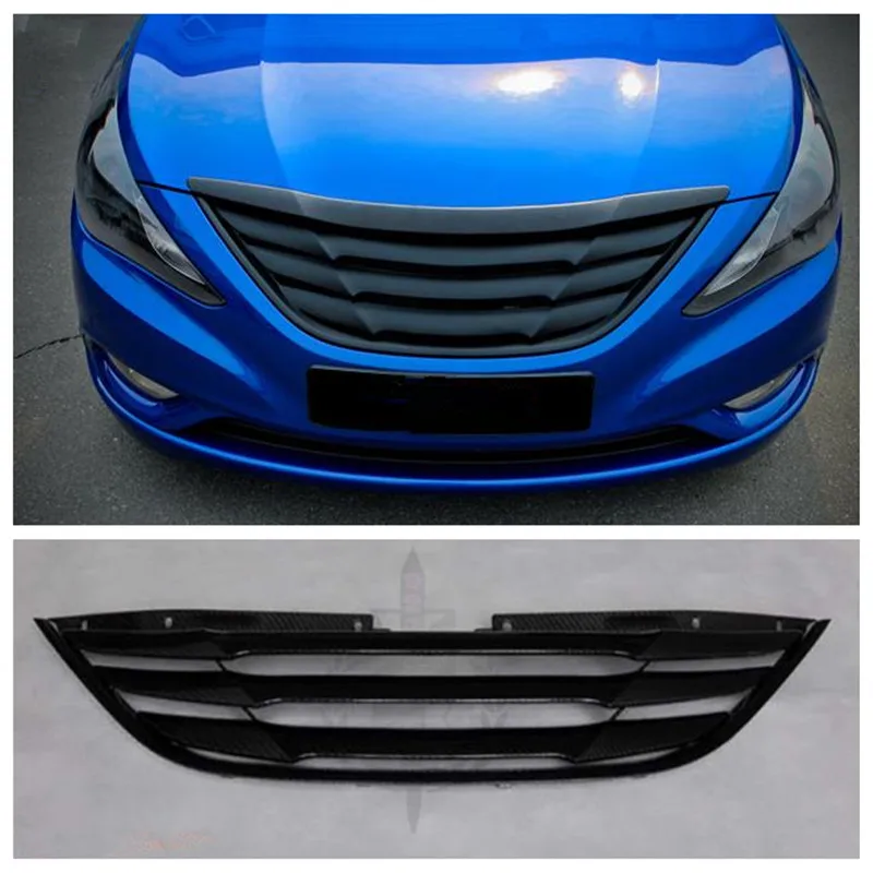 Передняя решетка для автомобиля из углеродного волокна подходит Hyundai SONATA 8 2011-2014