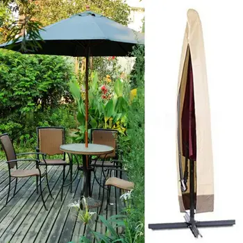 

With Zipper Home Patio Shield Sunshade Outdoor Parasol Waterproof Accessories Cantilever Umbrella Cover Oxford Fabric Portable