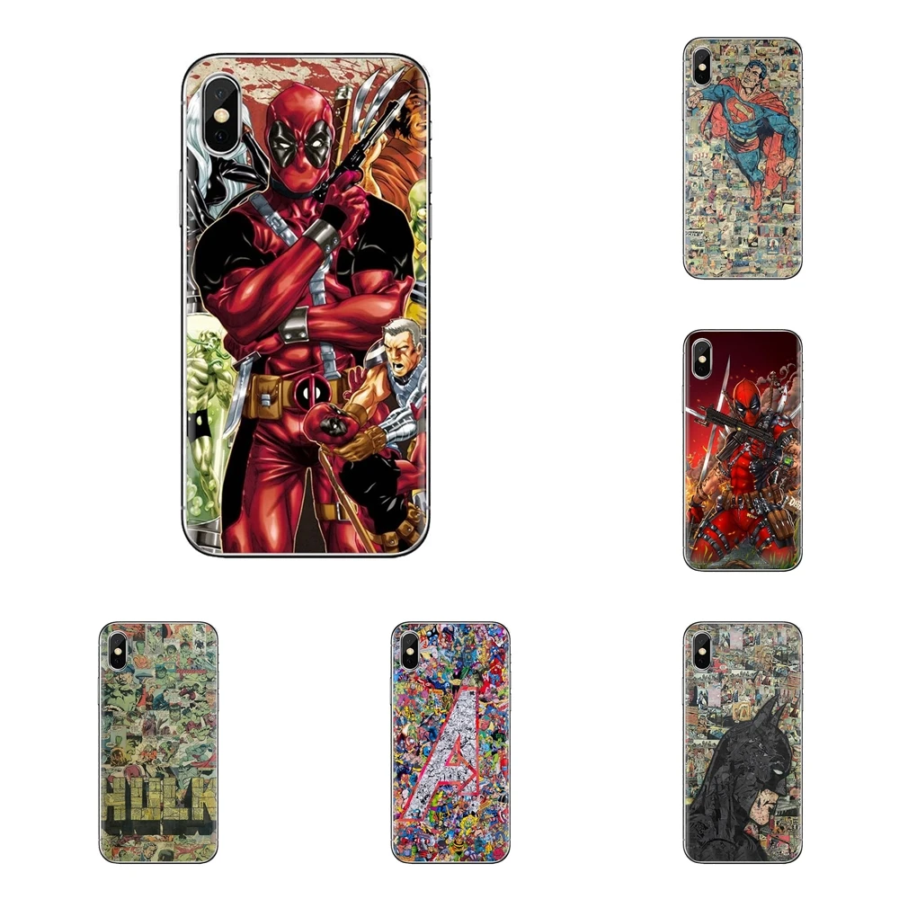 Deadpool Ironman Batman Superhero For Samsung Galaxy S2 S3 S4 S5 MINI S6 S7 edge S8 S9 Plus Note 2 3 4 5 8 Coque Fundas TPU Case |