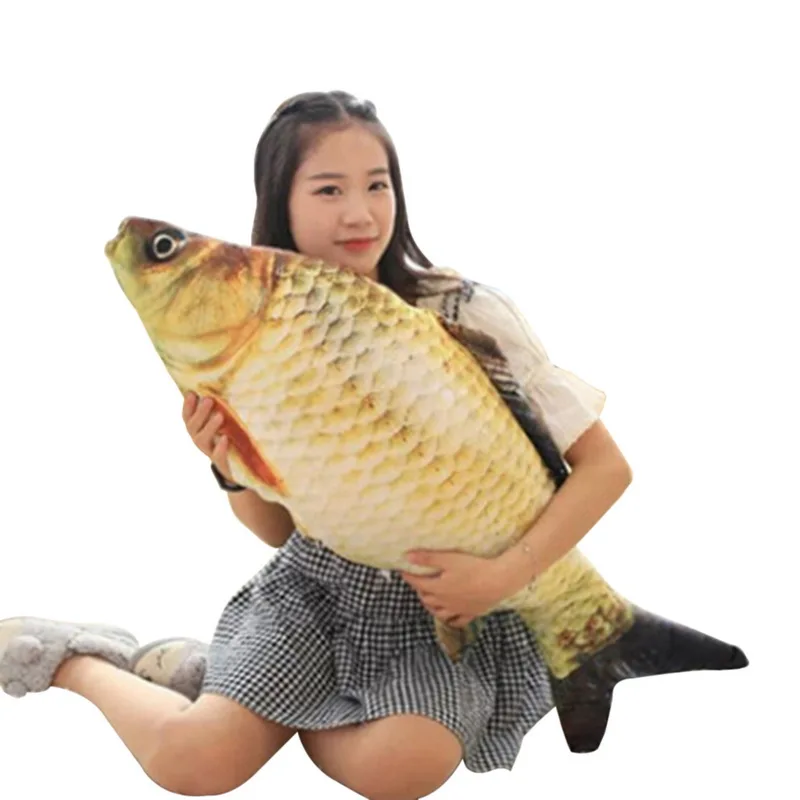 fish Домашняя имитация карпа, мягкая Золотая милая плюшевая игрушка в виде рыбы, детская подушка, подушка для кровати, детские рождественские подарки - Цвет: fish