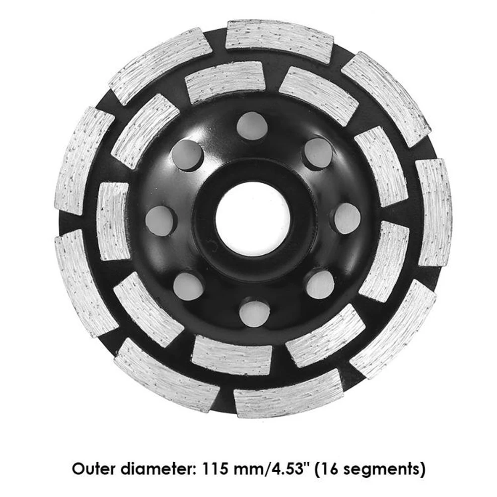 Шлифовальная головка Алмазная абразивы бетона Металлообработка чаша пилы прочный двухрядный круглый резец диск резка сегмент