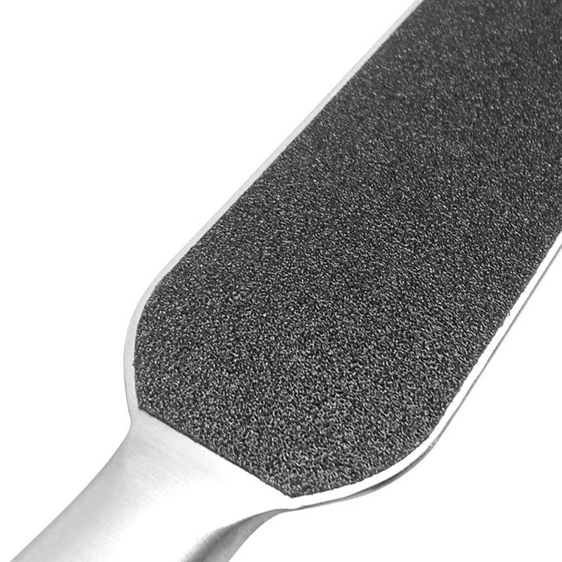 Reusable Stainless Steel Pedicure Foot File Cracked Skin Callus Remover Feet Rasp Foot Care With 10 Sheets Abrasive Paper