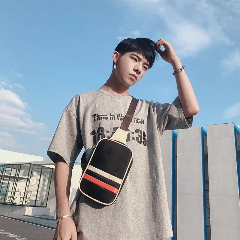 

Wholesale new Korean version of chest bag, single shoulder bag, nylon chest bag, men's chest bag, leisure bag.