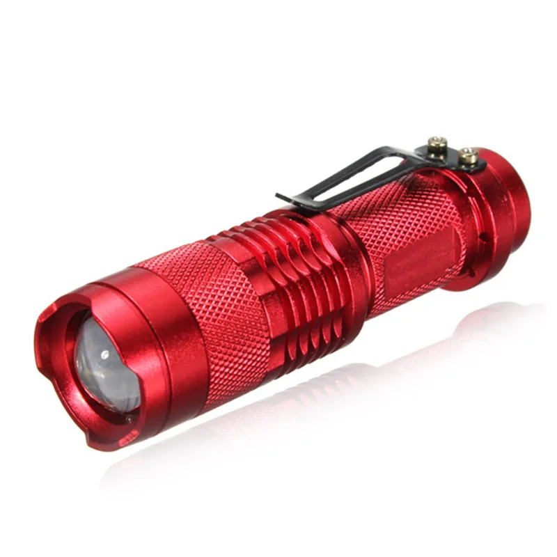 1200lm Q5 Mini LED Flashlight SA3 7W Zoomable Torch Lamp Tactical Outdoor Travel 