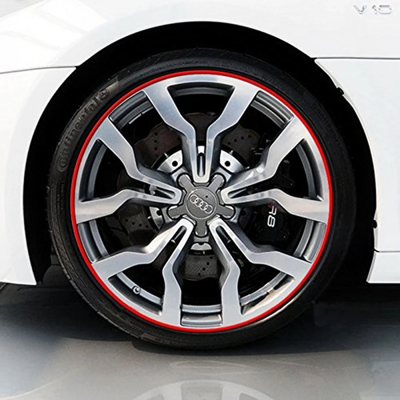 Durable Car Motor cycle Styling Wheel Hub Rim Stripe Reflective Decal Sticker Waterproof Safety Reflector 16 17 18inch wheel rim (2)