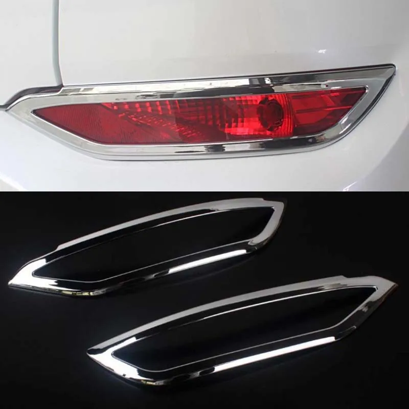 

For Hyundai Tucson 2015 2016 abs Chrome After Rear Tail Fog light Lamp Shade Frame Trim Foglight Bezel Car Lamp Covers protector