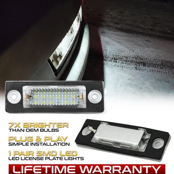 

LED Number Car License Plate Light Lamp For VW Transporter T5 T6 Passat B5 B6 Golf 4 5 Plus Caddy Jetta MK3 Syncro Touran MK1