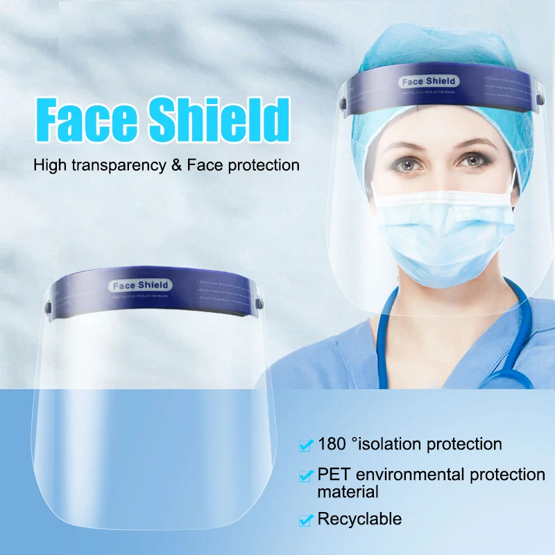 

2/4/10 Pcs Protective Full Face Shield Safety Isolation Visor Eye Face Protector Facial Cover New Arrival