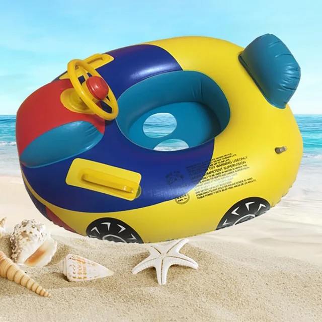 Baby Swimming Pool Ring Safety Baby Infant Float Water Seat Inflatable Adjustable Sunshade Seat Boat Toddle Swim Ring Pool 2