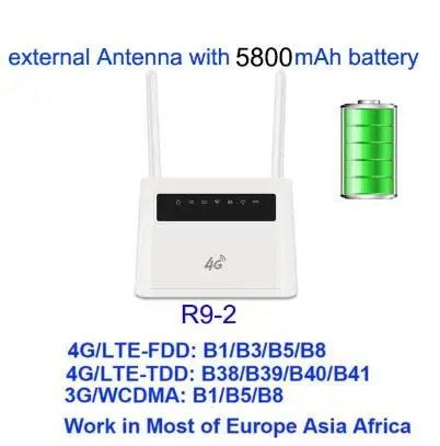 AMLNAH  4G Cpe Wifi Antenna Unlock Modem Mobile Wifi Hotspots Wireless Broadband with Sim card Slot with 6000mAh Battery signal booster for spectrum wifi Wireless Routers