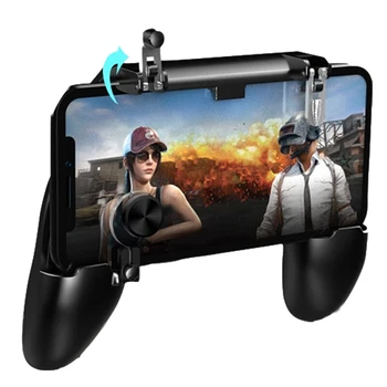 

W11+ PUBG Mobile Game Controller Free Fire Remote Joystick Gamepad L1R1 Trigger Button For IOS Android Gaming Pad Accessory