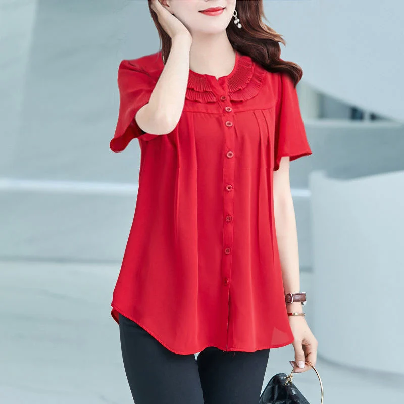 Blusa Elegante De Manga Larga Con Cuello V Casual Para Mujer | Meses