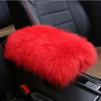 

New Warm Fur Plush Car Armrest Automobile Central Console Armrest Box Cover Arm Rest Box Soft Cushion Universal Fitment 20Mar