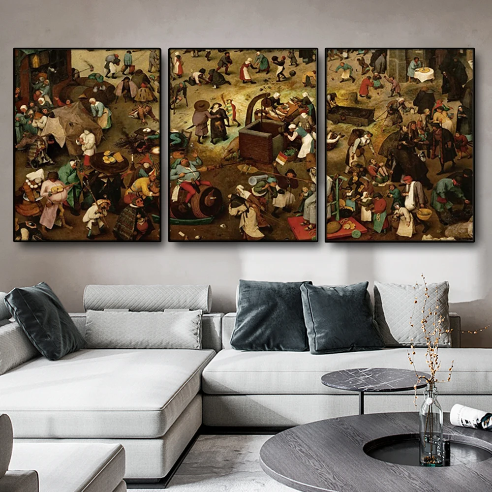 Pieter Bruegel the Elder Wall Picture Poster Print Canvas Painting Calligraphy Decor for Living Room Home Frameless | Дом и сад