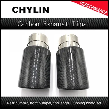 

Glossy Ak exhaust car car-styling pipe muffler tip carbon fiber Sfor BMW for Volkswagen for Benz (1PCS)