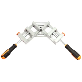 

90 Degree Corner Clamp Right Angle Clip Double Handle Clamps for Woodworking Framing Photo Clamping Tools