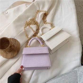 

2020 new niche female bag Korean version of the crocodile pattern shoulder bag chain fashion wild casual crossbody bag