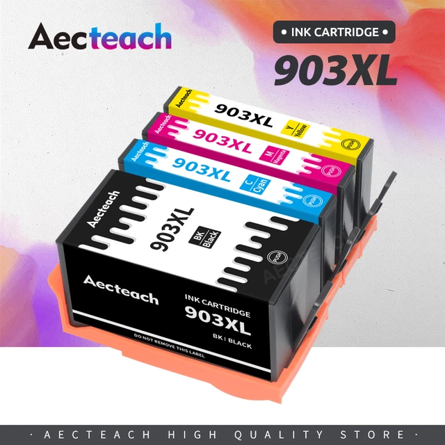 Aecteach 903 XL Full Ink Cartridge for HP 903XL For HP903xl Compatible for  HP Officejet Pro