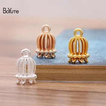 

BoYuTe (50 Pieces/Lot) Metal Alloy 10*16.5MM Crown Shape End Caps Hand Made Materials DIY Jewelry Accessories