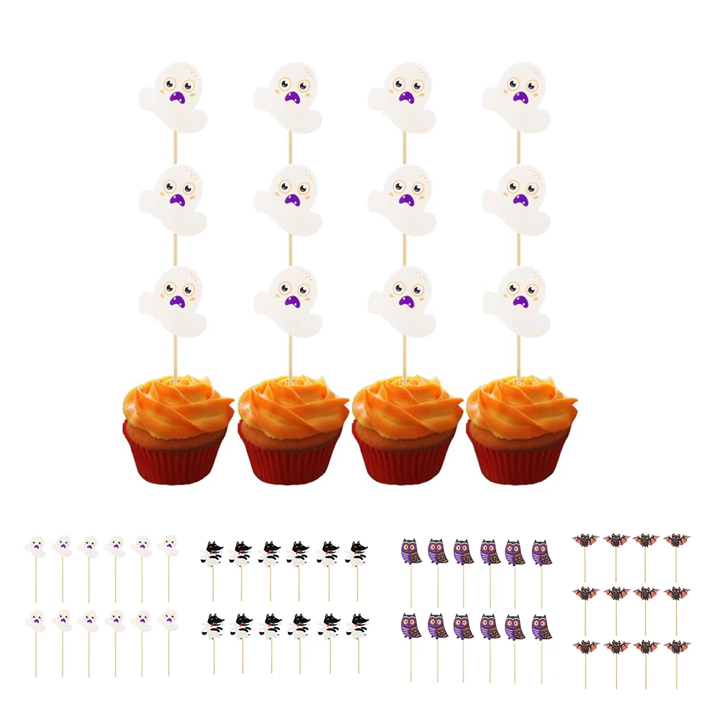 12 Sets Cute Cupcake Picks Jungle Safari Favors Cake Toppers Party Decors