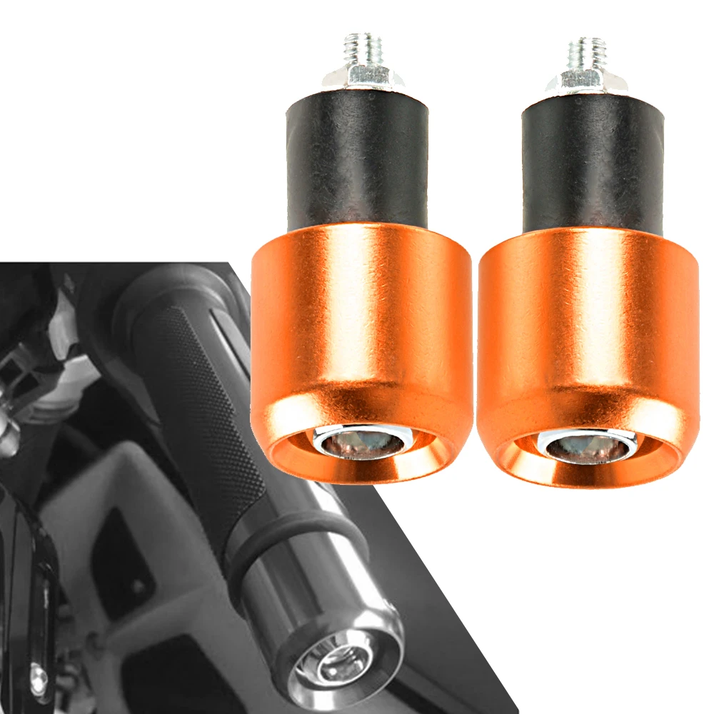 

22 mm Universal Motorcycle Handlebar Grips Ends Gear Balanced Plug Slider Accessories For KTM RC 200 125 250 300 RC8/R CB 400