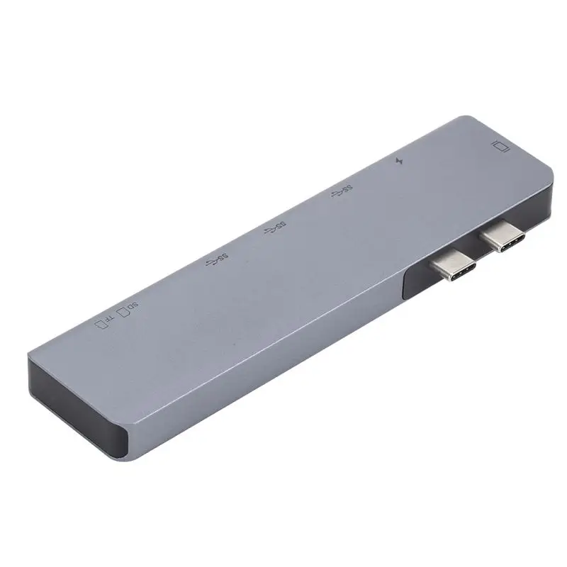 7 в 1 type-C концентратор к HDMI USB-C концентратор кард-ридер ноутбука док-станции для MacBook Pro горячая распродажа
