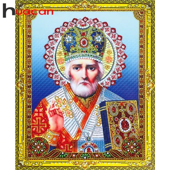 

Huacan New 5D Diamond Painting Icons Special Shaped Diamond Embroidery Religion Home Decor 40x50cm