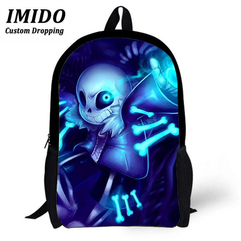 Детская школьная сумка LALIN рюкзак с принтом аниме Undertale Sans Frisk Chara вместительные