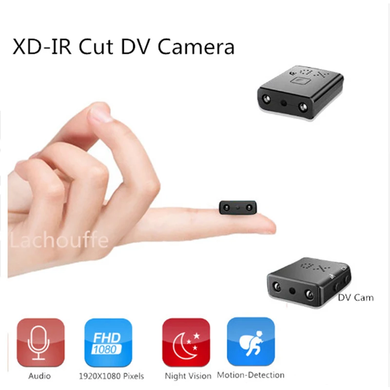HD 1080P XD IR CUT мини камера DVR видеокамера инфракрасная видеонаблюдения с