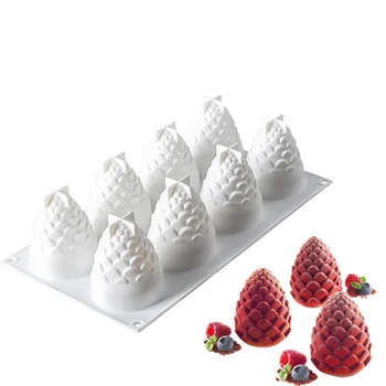 

8 Cavitys Pine Cones Silicone Mold Candle Molds DIY Handmade Candle Making 3D Aromatherapy Candles Beeswax
