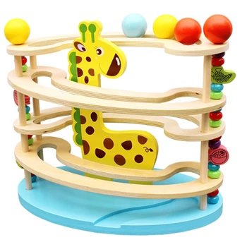 

Giraffe Ball Tower Parent-Child Game Children Educational Early Education Inertia Ball Baby Environmental